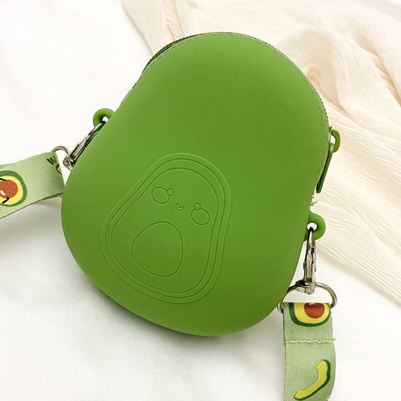 Dames Leuke Aardbei Avocado Rubber Mini Crossbody Tas