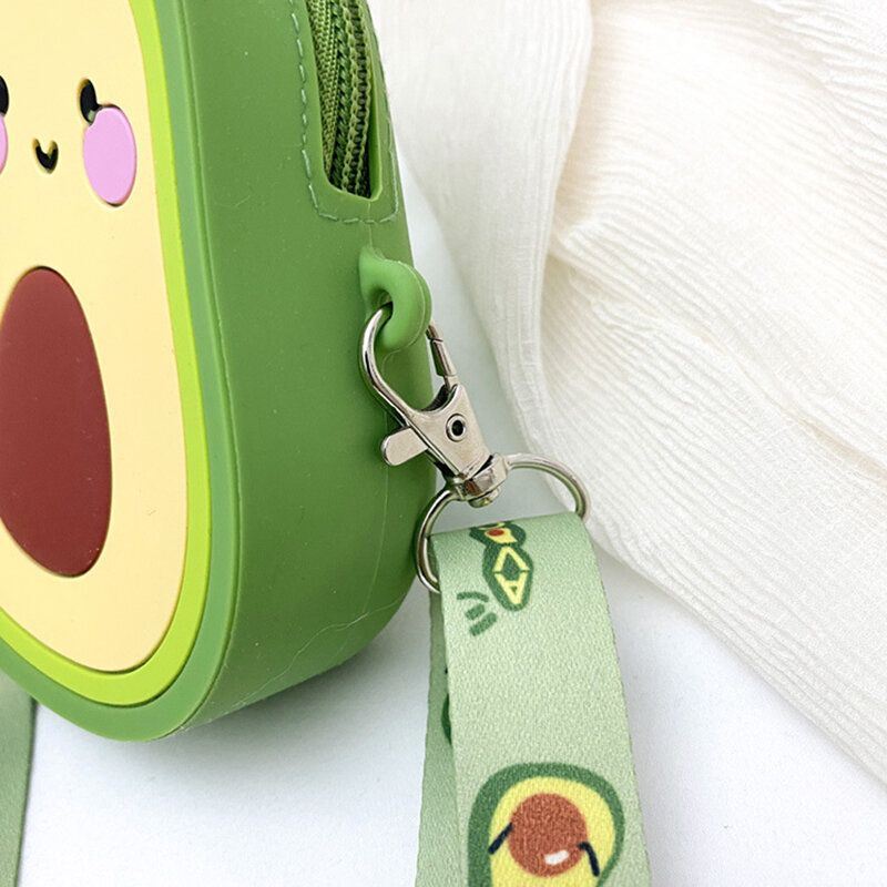 Dames Leuke Aardbei Avocado Rubber Mini Crossbody Tas