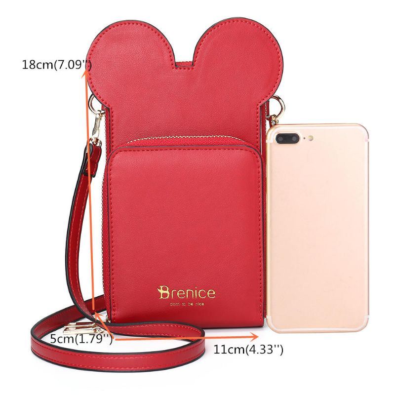 Dames Leuke Dieren Telefoon Tas Solide Crossbody Tas