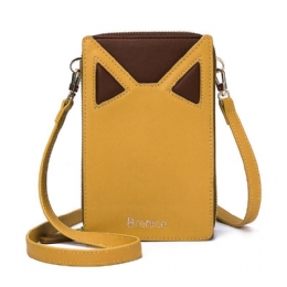 Dames Leuke Kattenoren Kaartsleuven Telefoontas Crossbodytas