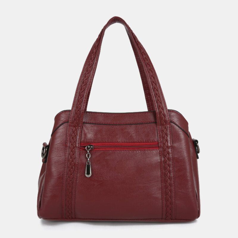 Dames Meerdere Zakken Meerdere Compartimenten Kwastje Crossbody Tas Retro Grote Capaciteit Tote Schoudertas Handtas