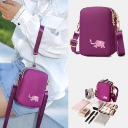 Dames Mini Olifant Patroon Multifunctionele Schoudertas Crossbody Tas Telefoontas