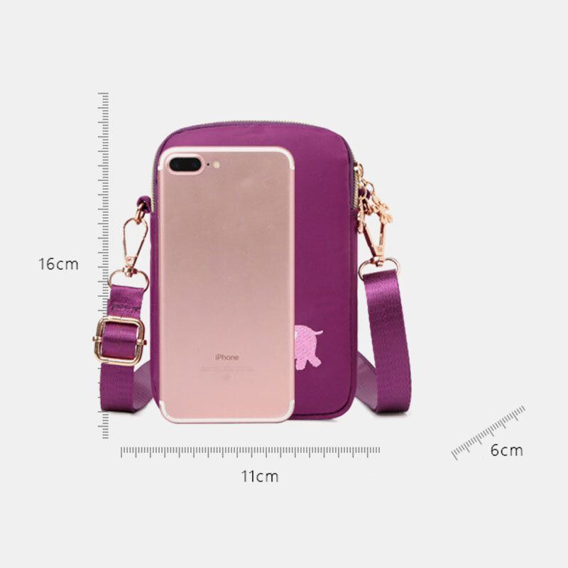 Dames Mini Olifant Patroon Multifunctionele Schoudertas Crossbody Tas Telefoontas