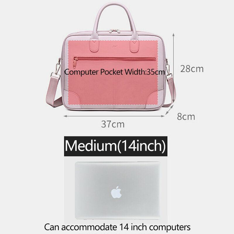 Dames Multi-compartiment Waterdichte Crossbody Tas Lichtgewicht Ademend 13.3/14/15.6 Inch Laptop Schoudertas Handtas