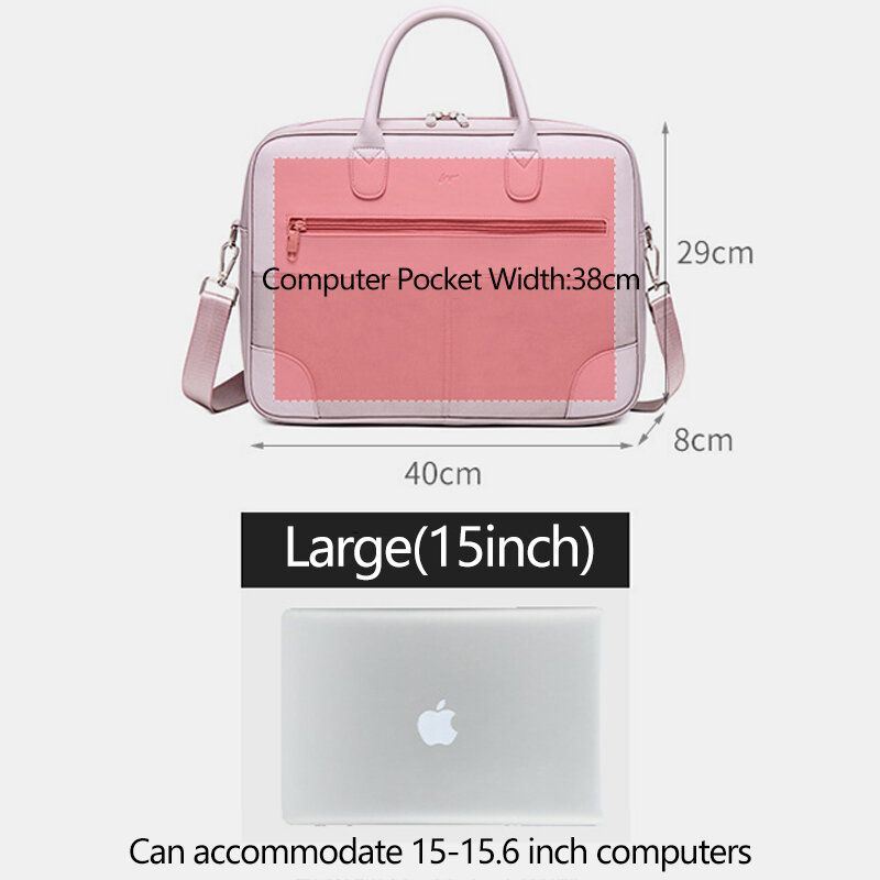 Dames Multi-compartiment Waterdichte Crossbody Tas Lichtgewicht Ademend 13.3/14/15.6 Inch Laptop Schoudertas Handtas