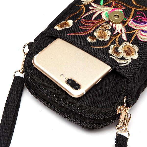 Dames National Floral Canvas 5.5 Inch Telefoontas