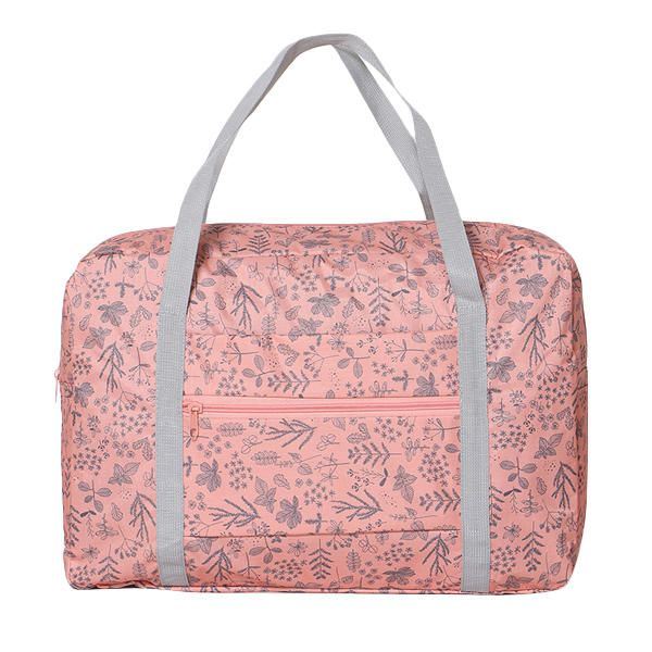 Dames Nylon Kleine Bloemen Reistas Bloemen Plunjezak Bagage Tas Handtas