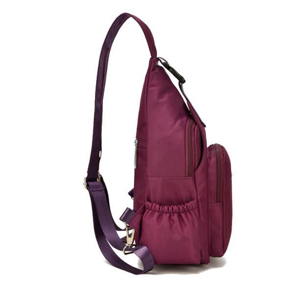 Dames Nylon Multifunctionele Waterdichte Crossbody Tas Rugzak Vrijetijdsreis Borsttas Babytas