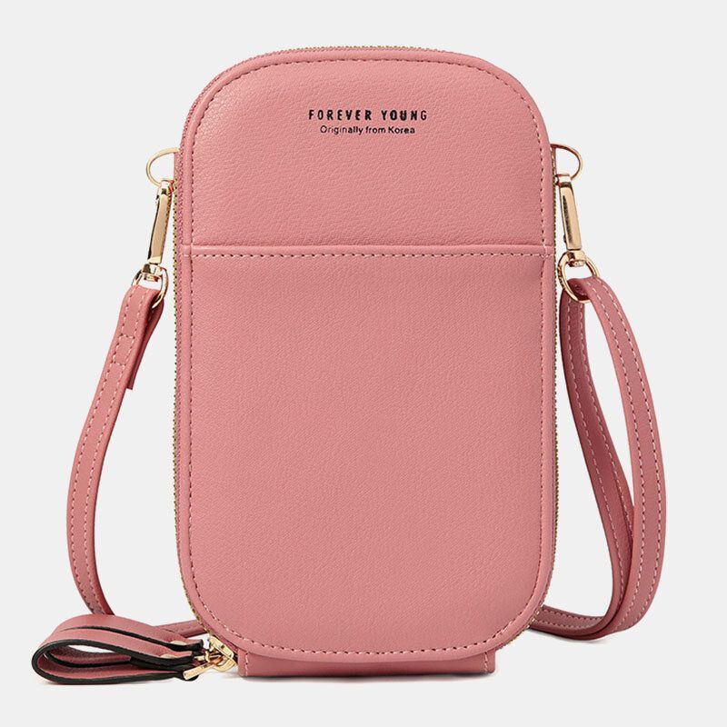 Dames Ovale Effen Kleur Casual Telefoon Tas Crossbody Tassen Schoudertas Clutch Bags