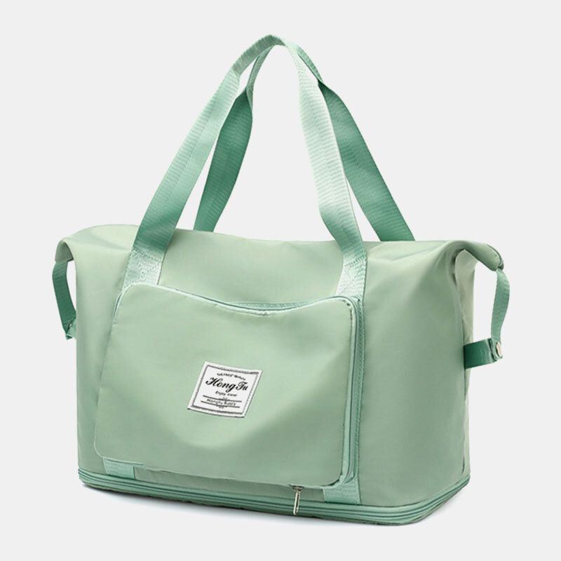 Dames Oxford Droog Nat Scheiding Sporttas Schaalbare Opvouwbare Design Crossbody Tas Grote Capaciteit Vaste Band Waterdichte Draagbare Reistas