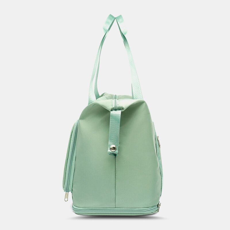 Dames Oxford Droog Nat Scheiding Sporttas Schaalbare Opvouwbare Design Crossbody Tas Grote Capaciteit Vaste Band Waterdichte Draagbare Reistas