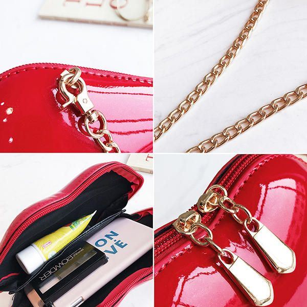 Dames Persoonlijkheid Lippen Vorm Ketting Schoudertas Crossbody Tas