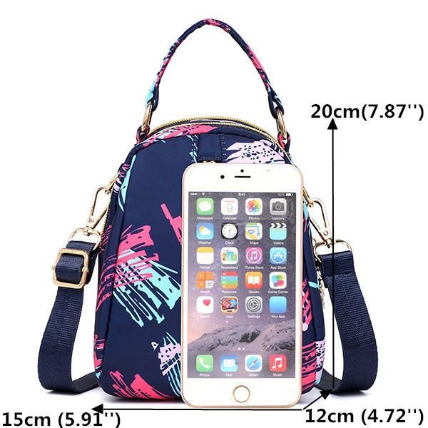 Dames Print Nylon Casual Crossbody Tas Lichtgewicht Schoudertas Handtas