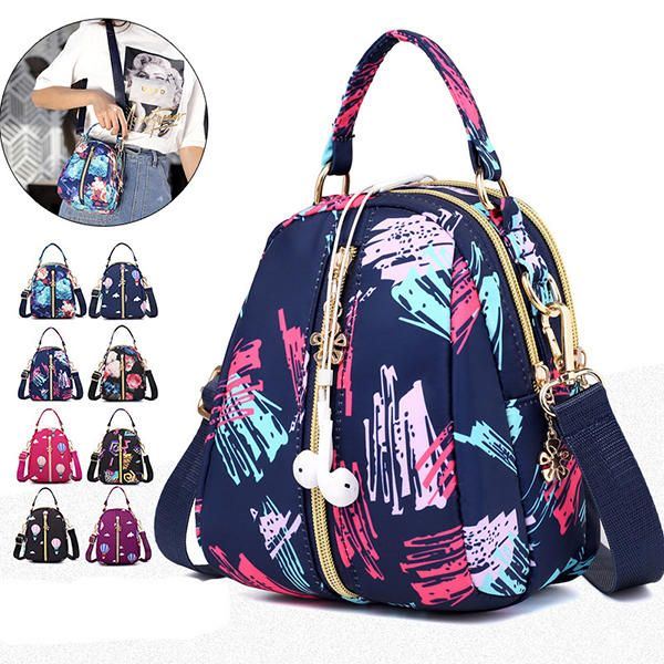 Dames Print Nylon Casual Crossbody Tas Lichtgewicht Schoudertas Handtas