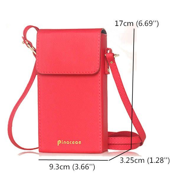 Dames Pu Hasp Schoudertassen Mini Crossbody Tassen 6 Inch Telefoon Case Voor Iphone 6s Plus Samsung Huawei