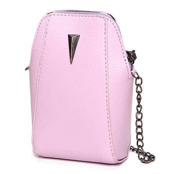 Dames Pu Krokodil Patroon Keten Tas Telefoon Tas Clutch Bag Crossbody Tas