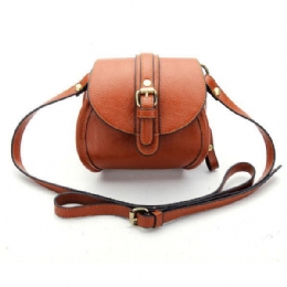 Dames Pu Lederen Riem Versierde Dubbele Rits Mini Crossbody Tas