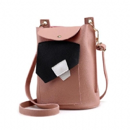 Dames Pu Lederen Schattige Telefoontas Trendy Mini Crossbody Schoudertas