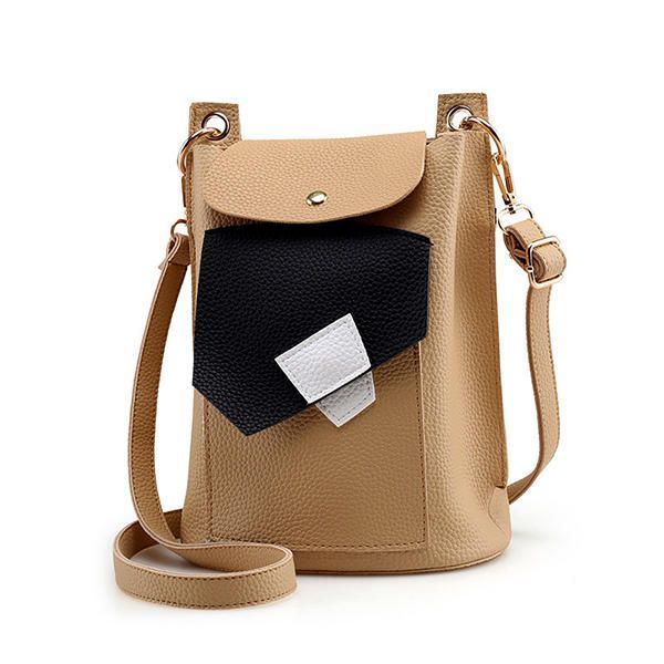 Dames Pu Lederen Schattige Telefoontas Trendy Mini Crossbody Schoudertas