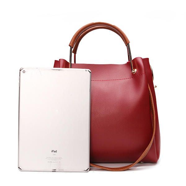 Dames Pu-leer Kwasten Handtas Casual Crossbody Tas