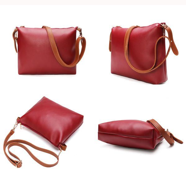 Dames Pu-leer Kwasten Handtas Casual Crossbody Tas