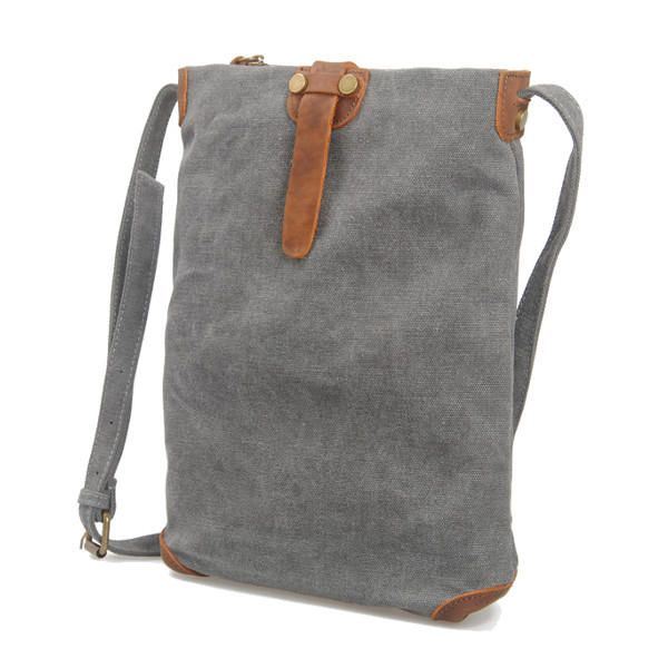 Dames Retro Canvas Lederen Messenger Bags Casual Schoudertassen Crossbody Tassen