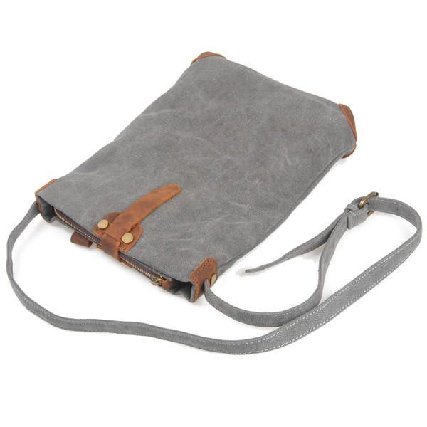 Dames Retro Canvas Lederen Messenger Bags Casual Schoudertassen Crossbody Tassen