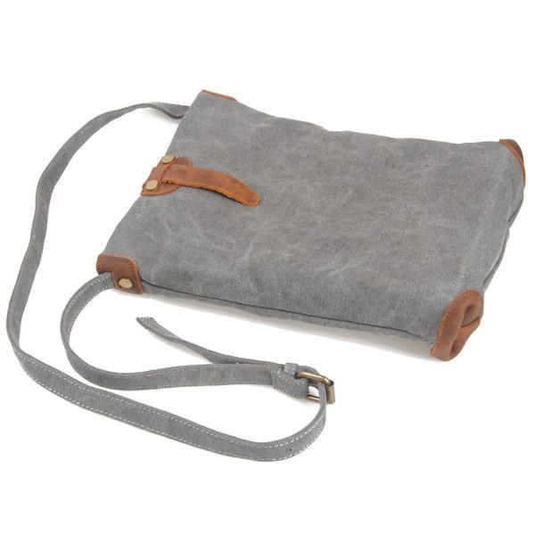 Dames Retro Canvas Lederen Messenger Bags Casual Schoudertassen Crossbody Tassen