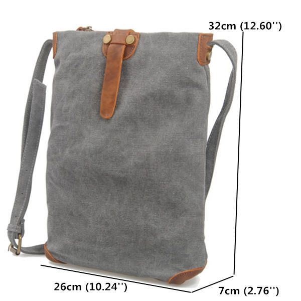 Dames Retro Canvas Lederen Messenger Bags Casual Schoudertassen Crossbody Tassen