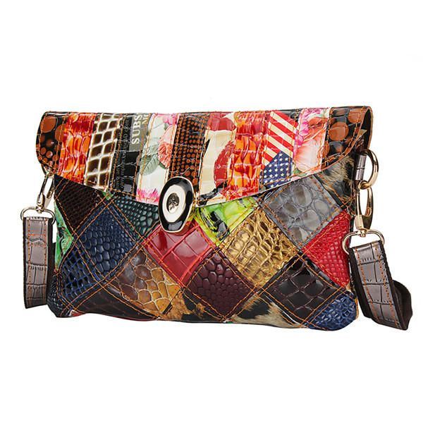 Dames Schoudertassen In Contrasterende Kleur Dames Vintage Crossbody Tassen Elegante Messenger Bags