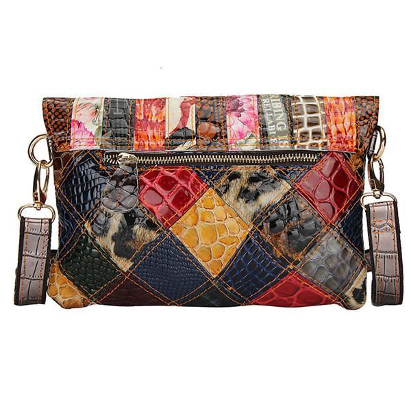 Dames Schoudertassen In Contrasterende Kleur Dames Vintage Crossbody Tassen Elegante Messenger Bags