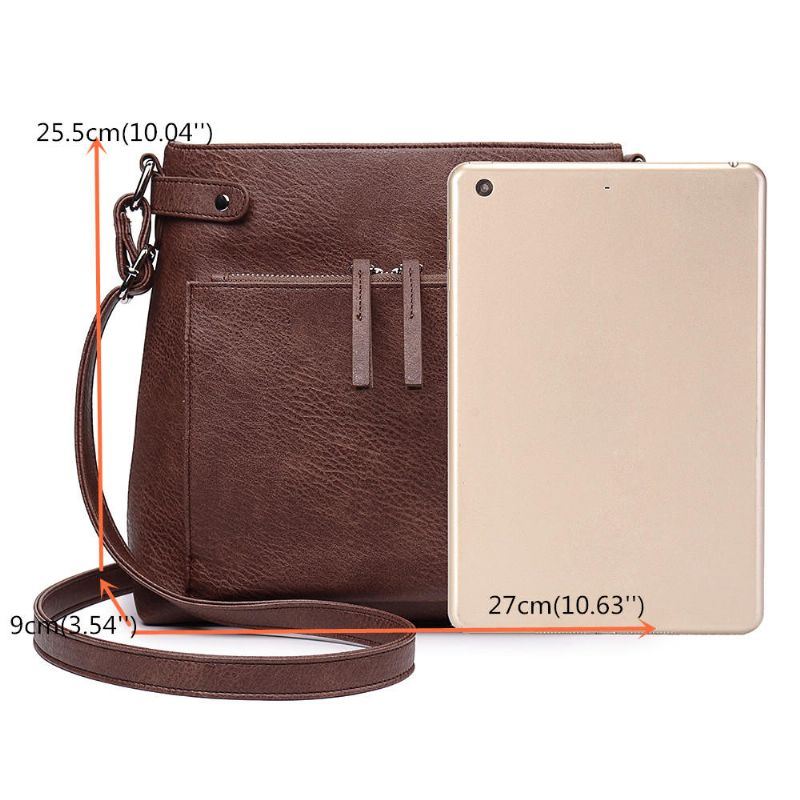 Dames Solid Card Holder Multifunctionele Crossbody Tas