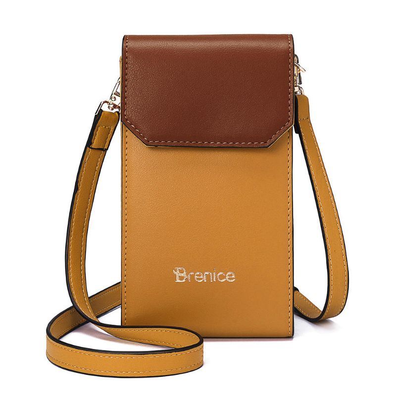 Dames Solid Flap Card Bag Telefoontas Crossbody Tas