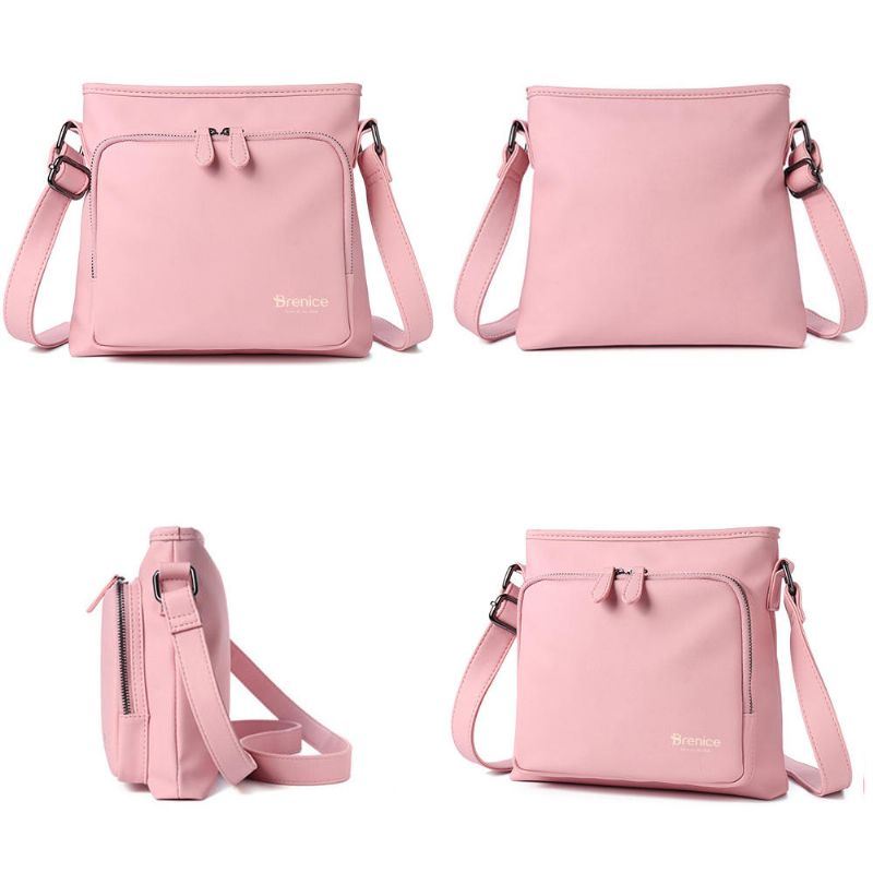 Dames Solide Multifunctionele Muti Kaartsleuven 2 Stuks Crossbody Tas Schoudertas