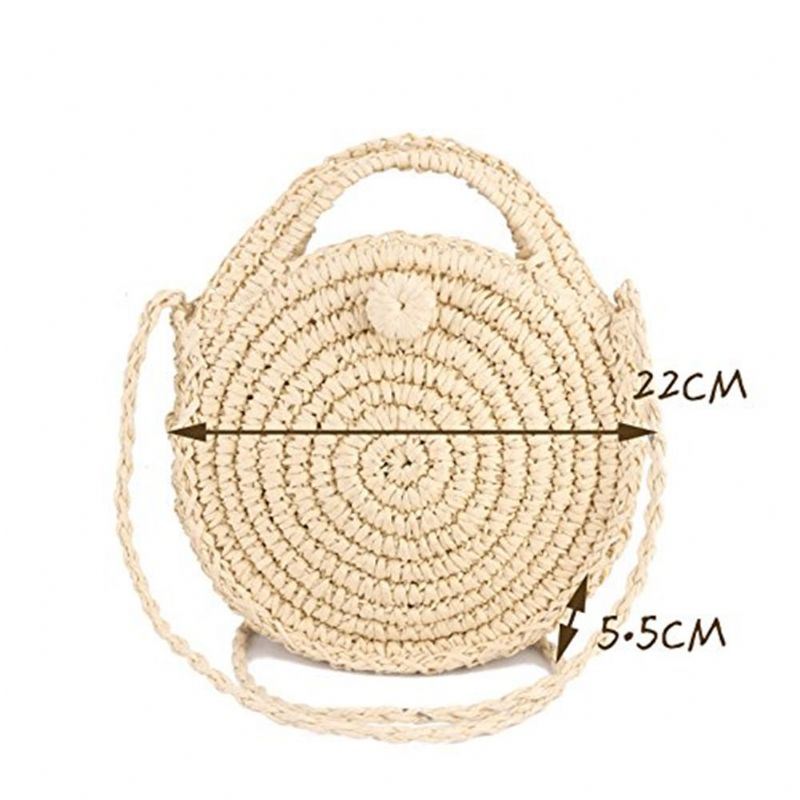 Dames Stro Kantine Licht Crossbody Tas Telefoon Tas Strandtassen