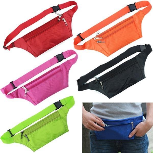 Dames Unisex Running Bum Bag Travel Handige Wandelsport Taille Riem Rits Zakje