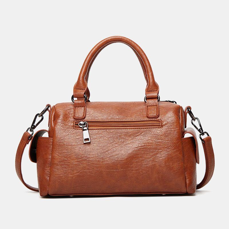 Dames Vijfpuntige Ster Hanger Grote Capaciteit Crossbody Tas Multi-pocket Zacht Lederen Schoudertas Handtas