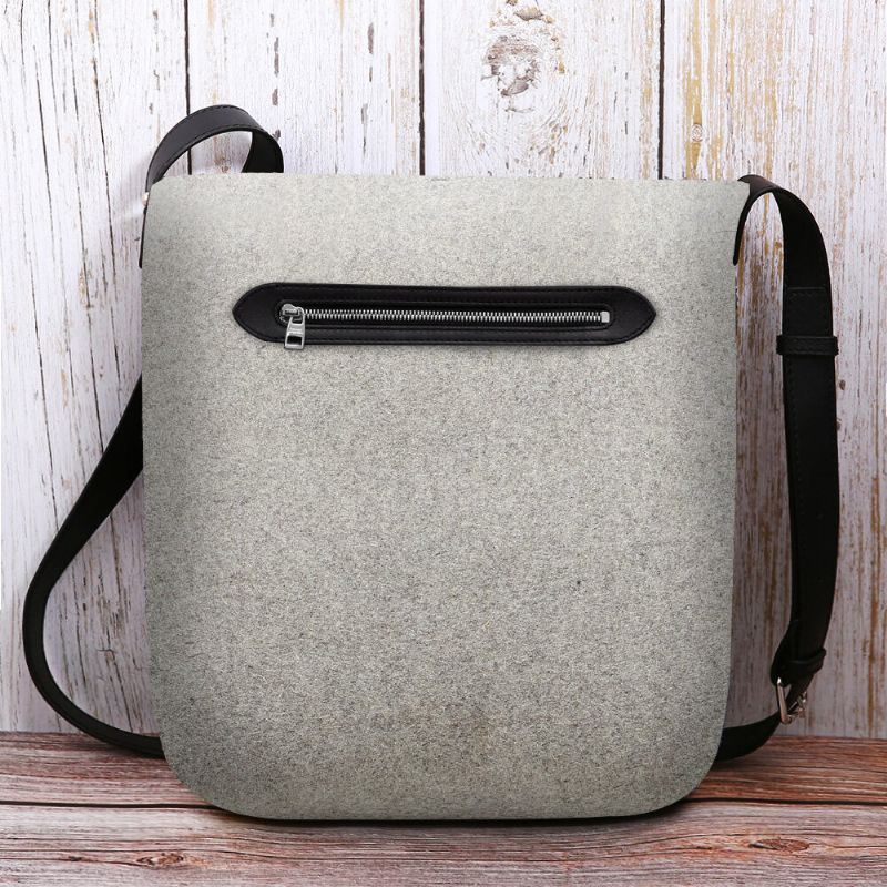 Dames Vilten Dames Kerstmuts Glazen Beker Casual Outdoor Crossbody Tas Schoudertas