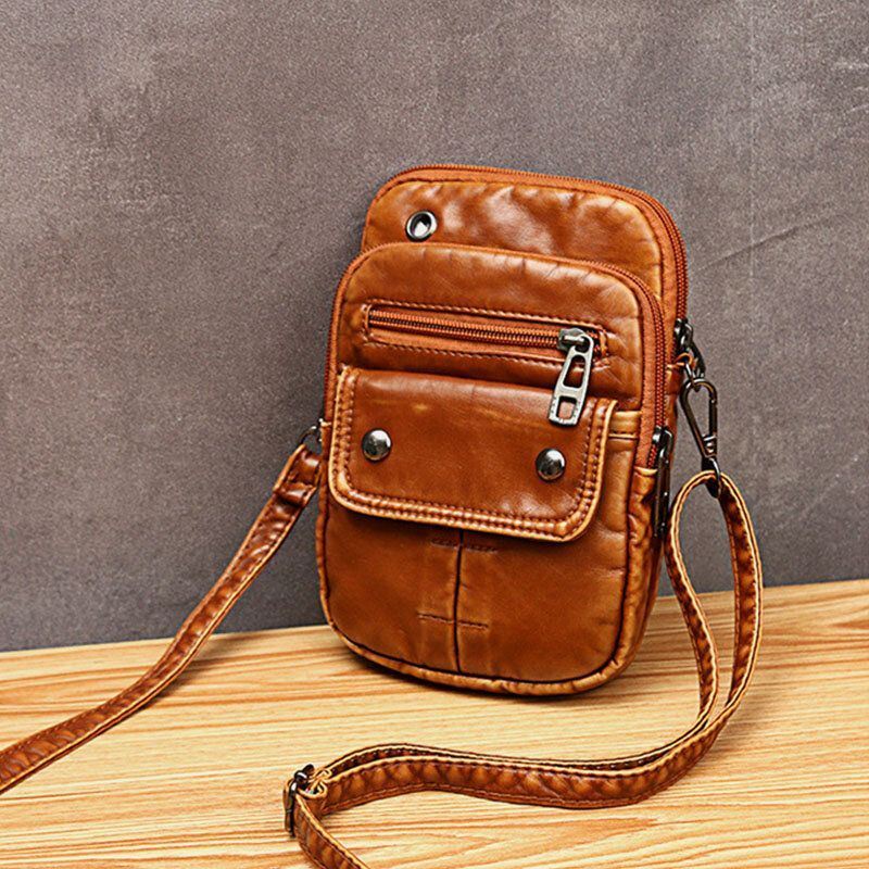 Dames Vintage Kleine Schoudertas Crossbody Tas Telefoontas