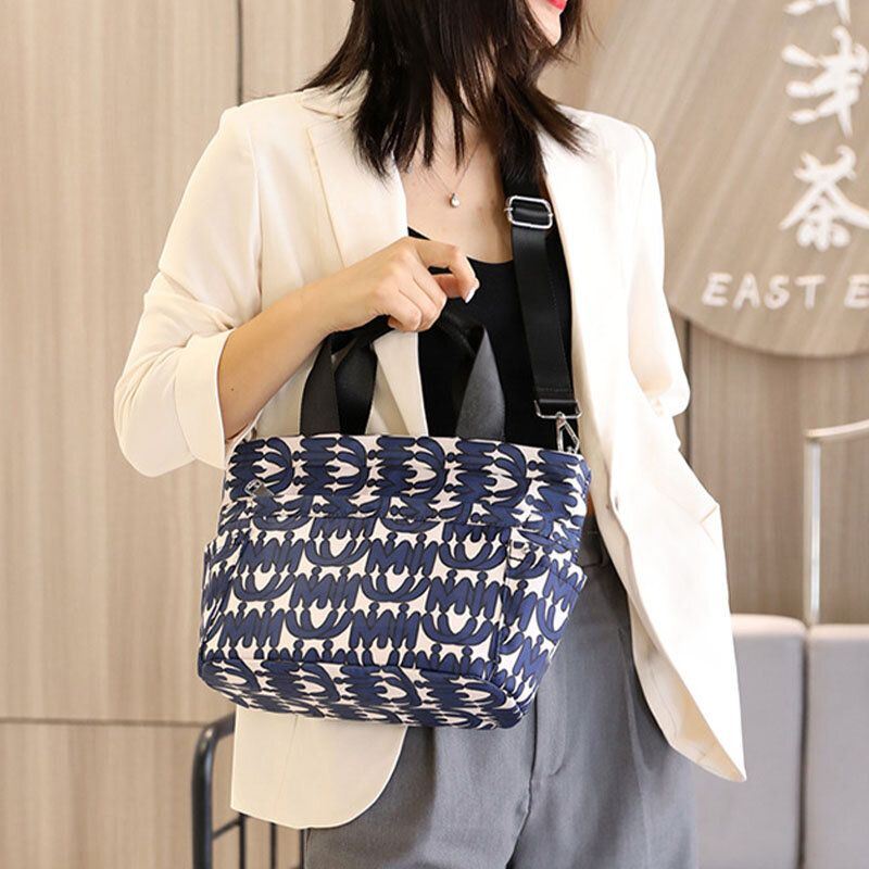 Dames Waterdichte Multi-pocket Bedrukte Casual Handtas Crossbody Tas