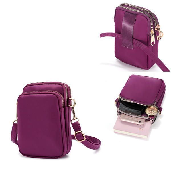 Dames Waterdichte Telefoontas Nylon Heuptas Crossbody Tas