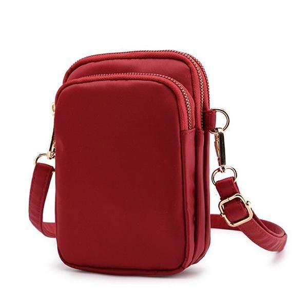 Dames Waterdichte Telefoontas Nylon Heuptas Crossbody Tas