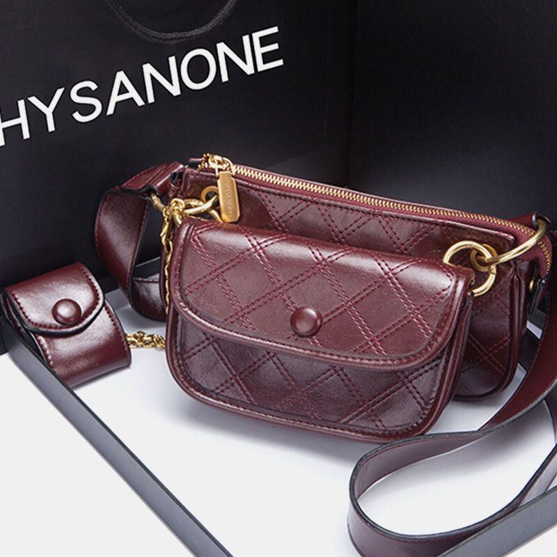 Damesmode 3st Argyle Stevige Schoudertas Crossbody Tas