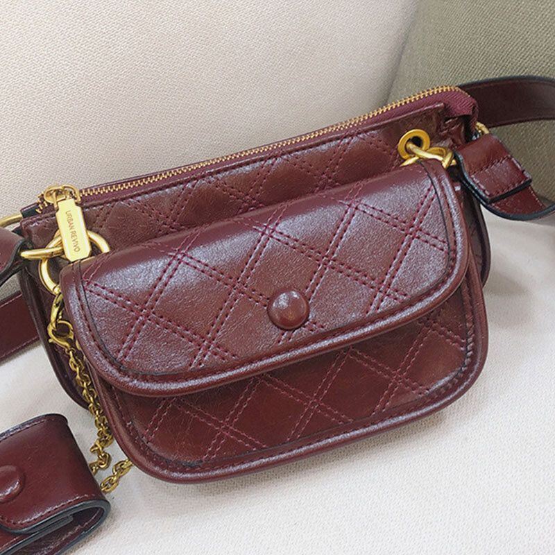 Damesmode 3st Argyle Stevige Schoudertas Crossbody Tas