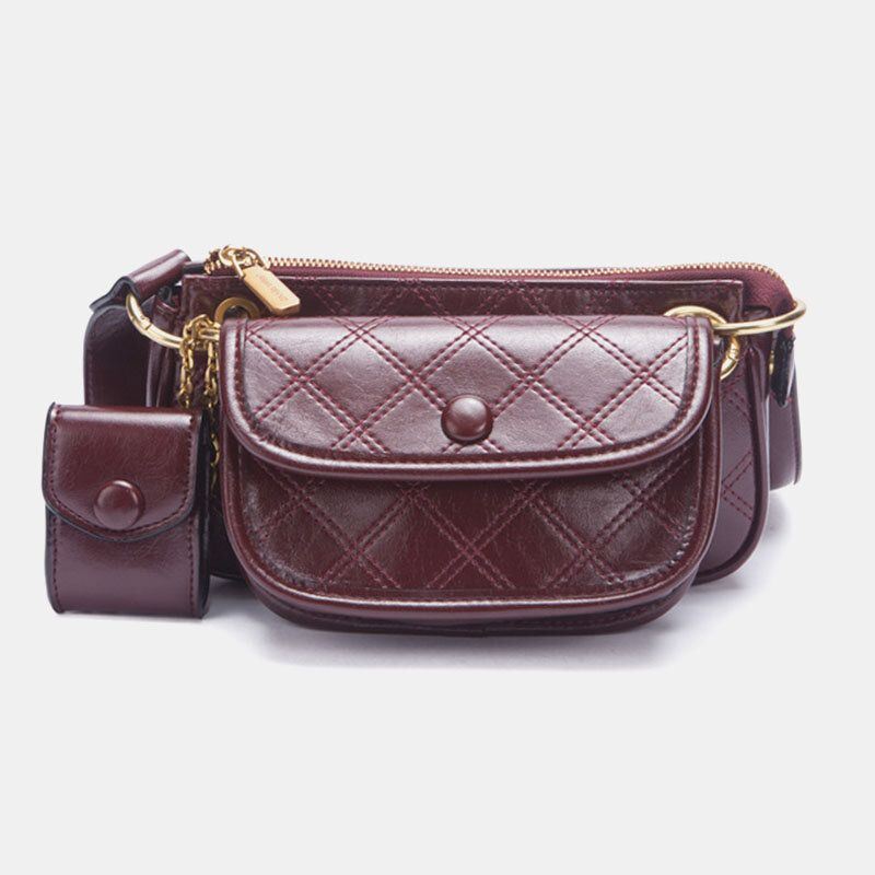 Damesmode 3st Argyle Stevige Schoudertas Crossbody Tas