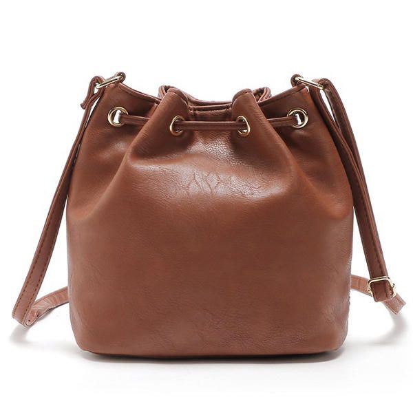 Damesmode Boheemse Gestreepte Bucket Bag Messenger Schoudertas