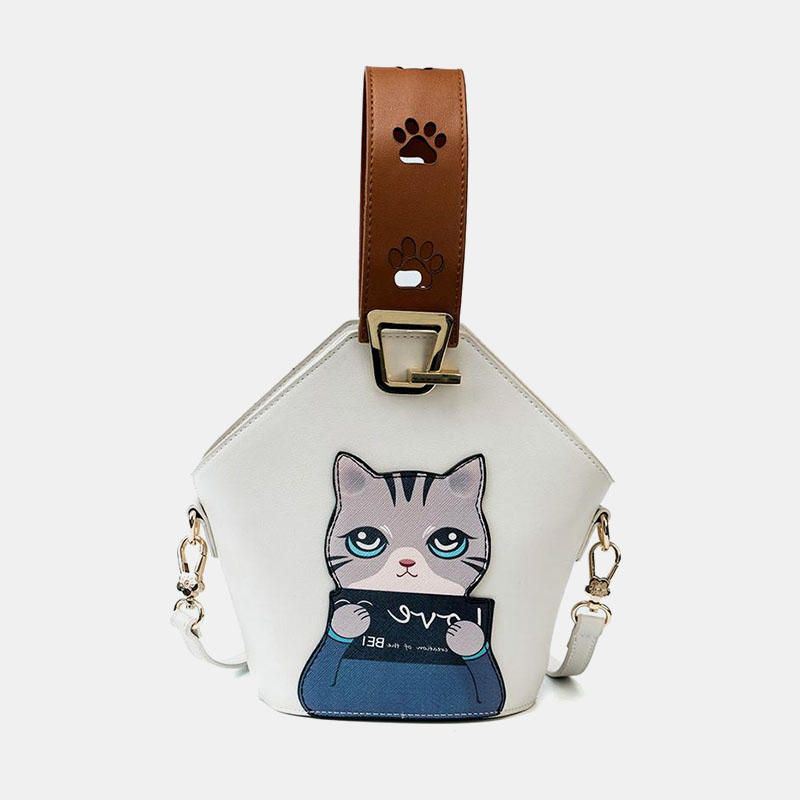 Damesmode Leuke Kat Crossbody Tas Handtas Schoudertas