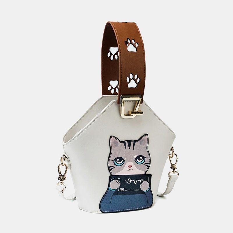 Damesmode Leuke Kat Crossbody Tas Handtas Schoudertas