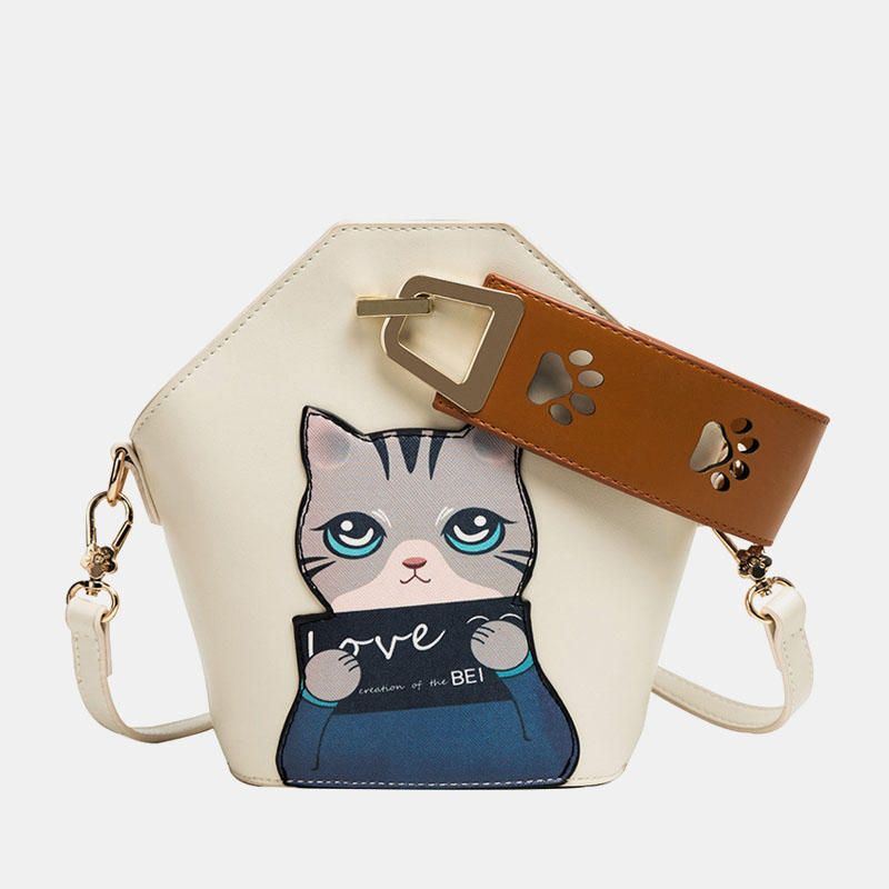 Damesmode Leuke Kat Crossbody Tas Handtas Schoudertas