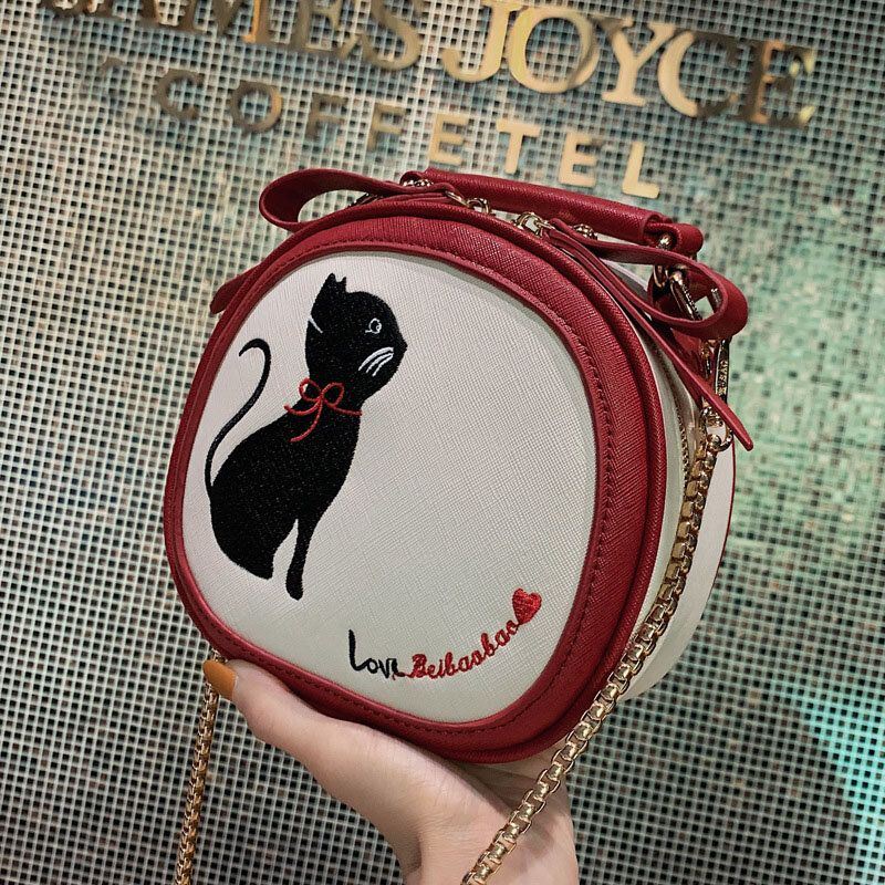 Damesmode Leuke Kat Handtas Schoudertas Crossbody Tas Voor Dagelijkse Datum Winkelen